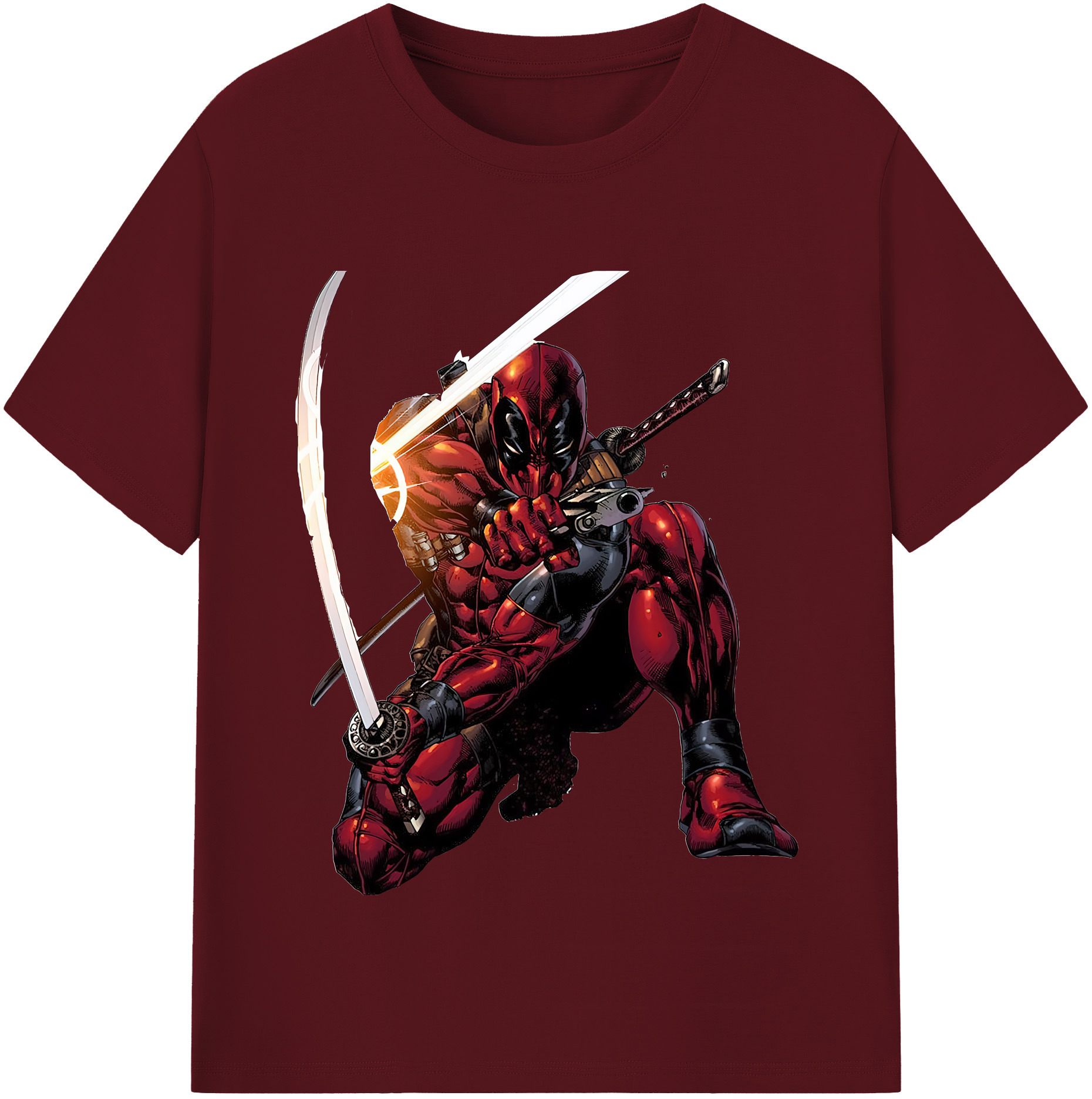 （画像用） Deadpool デッドプール 綿100％半袖Tシャツ（フロントプリント）